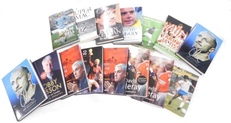 Various books, autobiographies, sporting related, to include Holloway (Ian), hardback with dust wrapper, David O'Leary, Kevin Keegan, Tommy Docherty, Soccer from the Shoulder, various others, mainly hardback with dust wrappers, signed,Ellery (David) The M