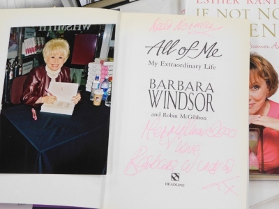 A quantity of signed and other autobiographies, to include Alan Titchmarsh, Kim Woodburn, Barbara Windsor, Bill Maynard, Paul O'Grady, Chris Evans, Andy McNab, Ben Elton, sporting books relating to Murray Walker, etc. - 2