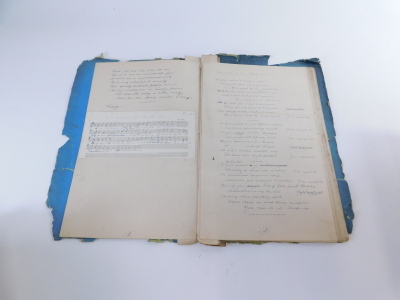 A Victorian script Cinderella by W S Lee, dated 1887, produced as a script for the children's pantomime in six scenes, begun December 12th 1887, finished December 16th 1887. - 3