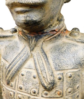 A 20thC Chinese terracotta figure of a standing warrior, 150cm high. (AF) - 5