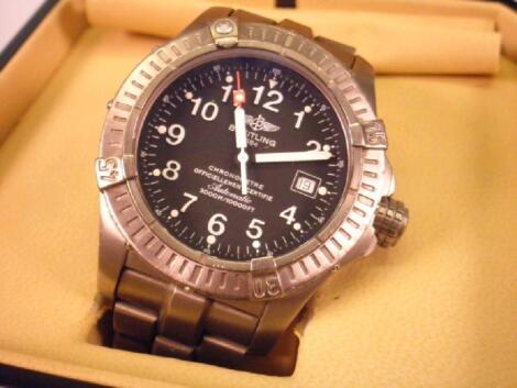 A Breitling Avenger Seawolf automatic E17370 on brick link bracelet