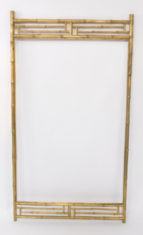 A Victorian aesthetic style faux bamboo gilt frame, 114cm high x 68cm wide.