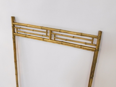 A Victorian aesthetic style faux bamboo gilt frame, 114cm high x 68cm wide. - 2