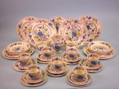 A Masons ironstone Regency pattern part dinner and tea service<br