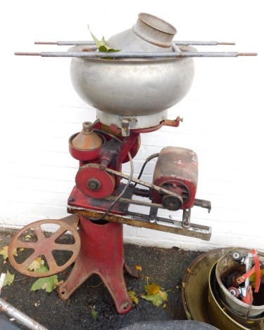 A Lister ball bearing cream separator, with accessories. This lot contains untested or unsafe electrical items. It is supplied for scrap or re-conditioning only. TRADE ONLY