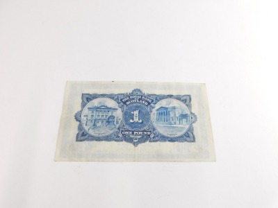 The Royal Bank of Scotland £1 note, serial number 649983, 15th October 1928, J. Kirkaldy. - 2