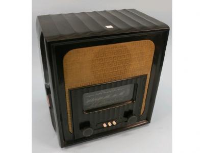 A Murphy radio in a black bakelite case