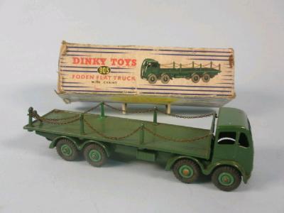 A Dinky Foden flat truck with chains No