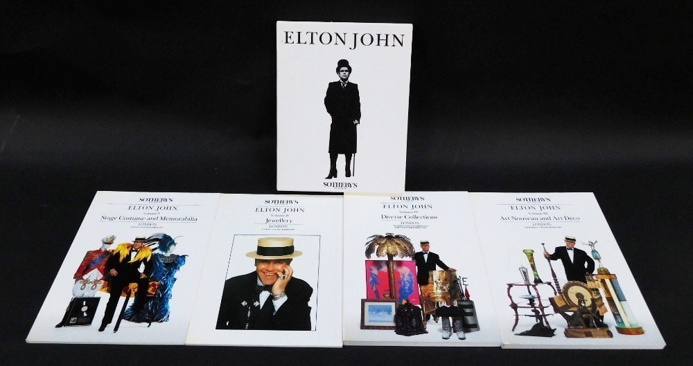 An Elton John Sotheby's catalogue, volumes 14, in a slip case, London