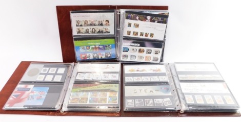 Three albums of Royal Mail presentation packs, first day covers, to include British Railways, Olympic and Paralympic games, Medical Breakthroughs, WWF, occasions, etc. (3 albums)