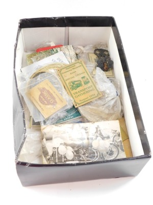 A group of brass steam badges, Brompton steam badge, Southwell show 1983, Elveston Castle steam festival, and other steam and transport plaques. (a quantity) - 2