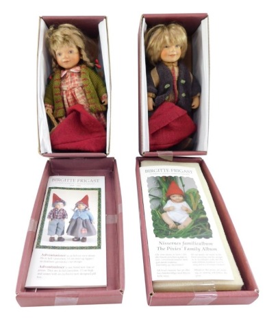 A pair of Birgitte Frigast porcelain dolls, A World of Fairytales, comprising Bette, two versions, A World of Fairytales, both boxed. (2)