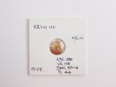 A Celtic AU quarter stater, Cantiaci, c45-40BC, obverse a horse leaping to right. - 2