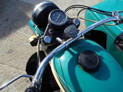 A 1976 URAL Tricycle Sidecar, registration PA0 737P, petrol, 649cc, green, first registered 01/01/1976, first registered in UK 18/02/2021, dry stored, MOT exempt, Tax Free, V5 present (historic vehicle). - 17