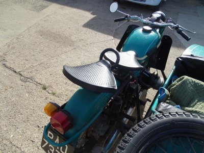 A 1976 URAL Tricycle Sidecar, registration PA0 737P, petrol, 649cc, green, first registered 01/01/1976, first registered in UK 18/02/2021, dry stored, MOT exempt, Tax Free, V5 present (historic vehicle). - 22