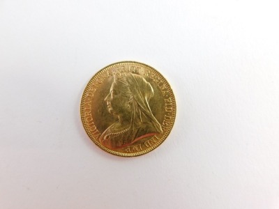 A Victoria double gold sovereign, dated 1893. - 4