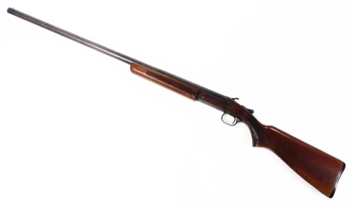 A Cooey Model 840 single barrel 12 bore hammer action shotgun, serial number 52655. NB. A current valid Shotgun Certificate will be required to view and bid for this lot. All enquires to Colin Young MRICS 01476 565118.