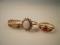 Three stone set dress rings