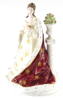 A Coalport Limited Edition figure, Catherine The Great of Russia, number 236 of 250, printed marks beneath, with certificate, 26cm high.