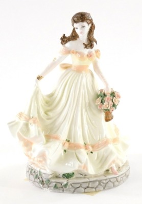 A Coalport English Rose collection Limited Edition figure, Admired Miranda, number 745 of 1000, printed marks beneath, with certificate, 24cm high.