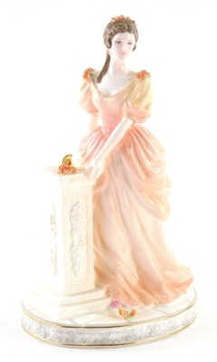 A Coalport English Rose collection 1997 Limited edition figure, Lady Silvia, number 379 of 1000, 23cm high.