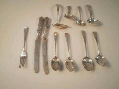 Miscellaneous Georgian and later silver cutlery