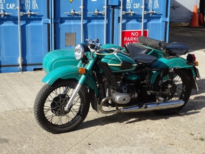 A 1976 URAL Tricycle Sidecar, registration PA0 737P, petrol, 649cc, green, first registered 01/01/1976, first registered in UK 18/02/2021, dry stored, MOT exempt, Tax Free, V5 present (historic vehicle). - 9