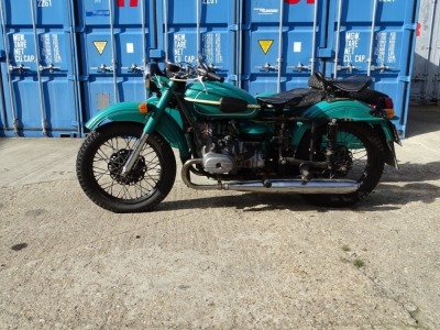 A 1976 URAL Tricycle Sidecar, registration PA0 737P, petrol, 649cc, green, first registered 01/01/1976, first registered in UK 18/02/2021, dry stored, MOT exempt, Tax Free, V5 present (historic vehicle). - 10