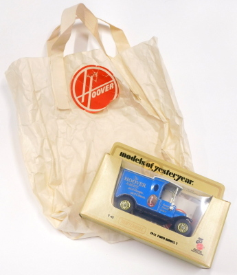 A limited edition Matchbox Models of Yesteryear van, made to celebrate the 75th Anniversary of Hoover, with signed certificate number 324, and the original Hoover bag supplied with the item.