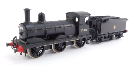 A kit built OO gauge Class J15 locomotive, BR black livery, early emblem, 0-6-0, 65450.