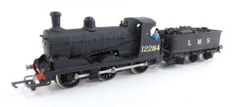 A kit built OO gauge Aspinall '11' Class locomotive, LMS black livery, 0-6-0, 12284.