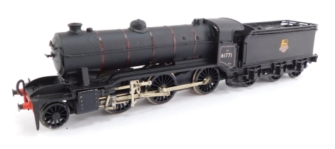 A kit built OO gauge Class K2 locomotive, BR lined black livery, early emblem, 2-6-0, ex LNER, 61771.