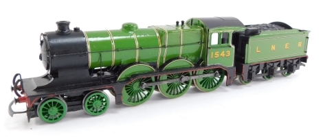 A Tri-ang OO gauge Class B12 locomotive, LNER Doncaster green livery, 4-6-0, 1543.