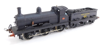 A kit built OO gauge Class 02 locomotive 'E208', Southern black livery, 0-6-0.