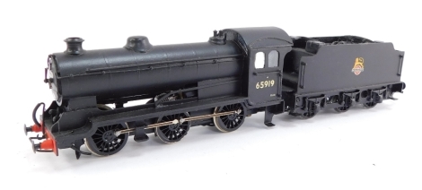 A kit built OO gauge Class J38 locomotive, BR black livery, early crest, 0-6-0, 65919.