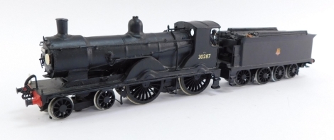 A kit built OO gauge Class T9 locomotive, BR black livery, early emblem, 4-4-0, 30287.