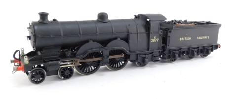 A kit built OO gauge Ivatt Class C1 Atlantic locomotive, BR black livery, 4-4-2, E2877.