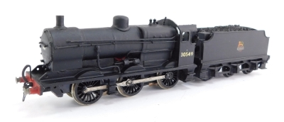 A kit built OO gauge Maunsell Q Class locomotive, BR black livery, early crest, 0-6-0, 30549.