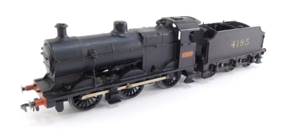 A kit built OO gauge LMS Fowler Class 4F locomotive, LMS black livery, 0-6-0, 4185.