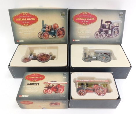 Corgi die cast Vintage Glory of Steam, limited edition, comprising 4CD Showman's Tractor Lord George., Fowler B6 Stump Cutter Super Lion., and Fowler B6 Road Engine Lafayette War Dept., all boxed. (3)