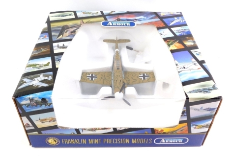 A Franklin Mint Collection Armour Messerschmitt ME109G, scale 1:48, boxed.