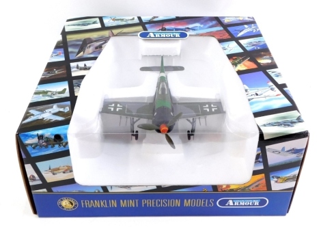 A Franklin Mint Collection Armour FW190 Focke-Wulf, Green Dragon, scale 1:48, boxed.