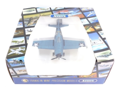 A Franklin Mint Collection Armour die cast plane, F4F-4 Wildcat Operation Torch, scale 1:48, boxed.