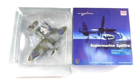 A Hobby Master Super Marine Spitfire, scale 1:48, MH883 412 squadron RCF, 126 wing, Flight-Lieut. George Beurling, Biggin Hill, England, January 1944.