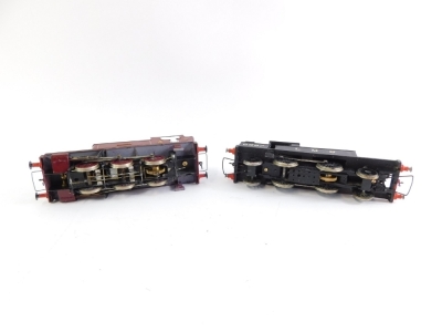 Two kit built OO gauge locomotives, comprising a Webb 4ft 6" Tank Class, LMS black livery, 2-4-2, 6587., together with an 0-6-0 tank locomotive. - 2