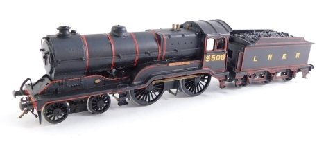 A kit built OO gauge Robinson Class D11 'Prince of Wales', LNER black livery, 4-4-0, 5508.