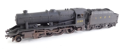 A Wrenn OO gauge Stannier Class 8F locomotive, LNER black, 2-8-0, 3144.