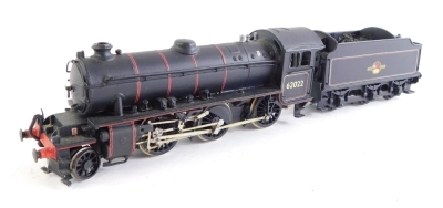 A kit built OO gauge Peppercorn Class K1 locomotive, BR lined black livery, late emblem, 2-6-0, 62048.