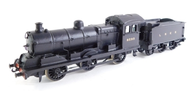 A kit built OO gauge Hill Class J20 locomotive, LNER black livery, 0-6-0, 8293.