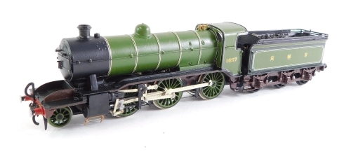 A kit built OO gauge Gresley Class K2 locomotive, GNR green livery, 2-6-0, 1657.